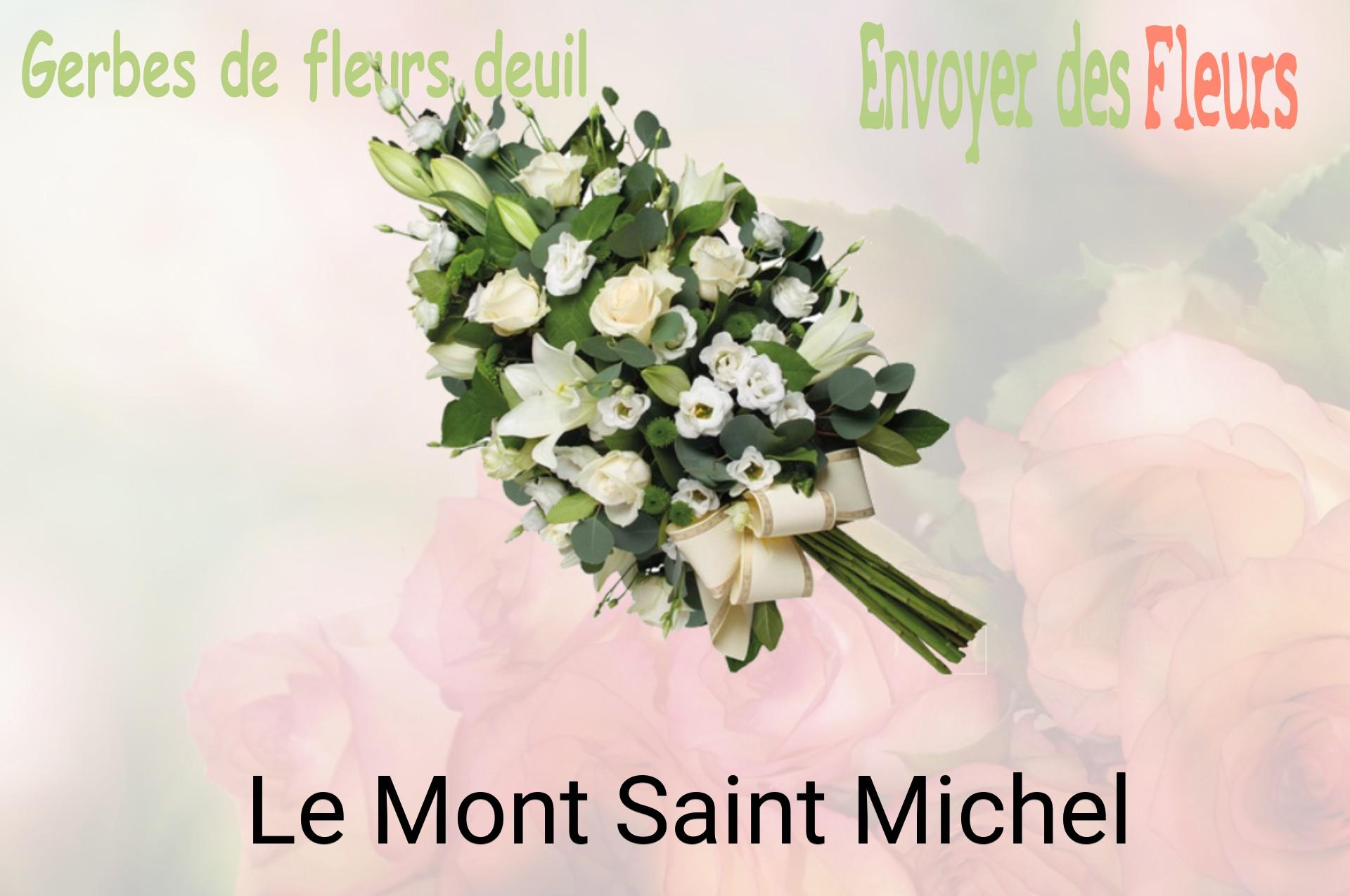 Gerbe de fleurs de deuil livrée à Le Mont-Saint-Michel